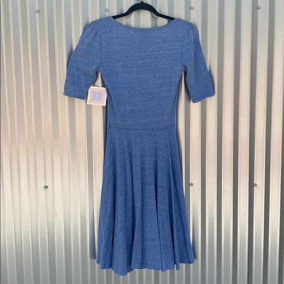 NWT Lularoe Blue Heather Nicole Day Dress XS - Picture 7 of 7